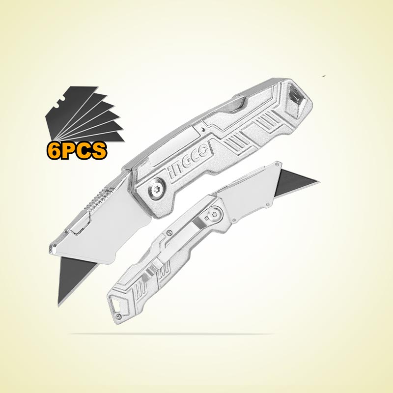 INGCO SK4 6 PCs 19x61MM Aluminum Alloy Folding Knife - HUK6236
