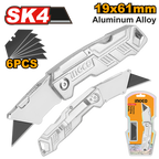 INGCO SK4 6 PCs 19x61MM Aluminum Alloy Folding Knife - HUK6236