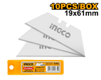 INGCO 19x61MM 10 PCs Utility Knife Blades Set - HUKB61001