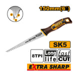INGCO 8TPI, 150MM (6"), Long life, Fast Cut, SK5 Wall Board Saw Extra Sharp - HWBSW1506