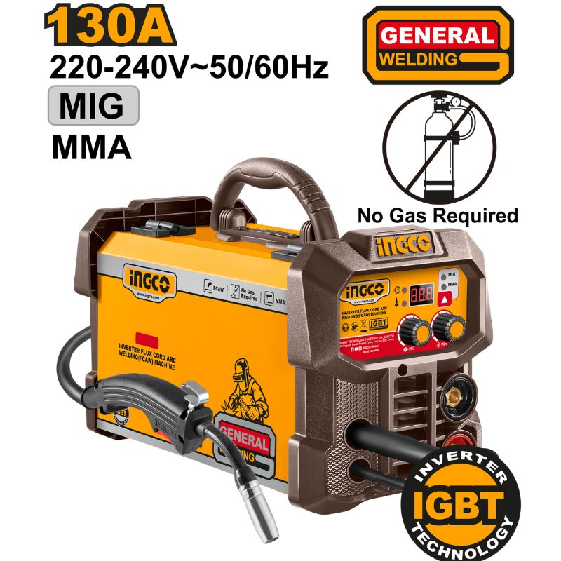 INGCO Inverter Flux Cord Arc Welding (FCAW) Machine - ING-FC13018
