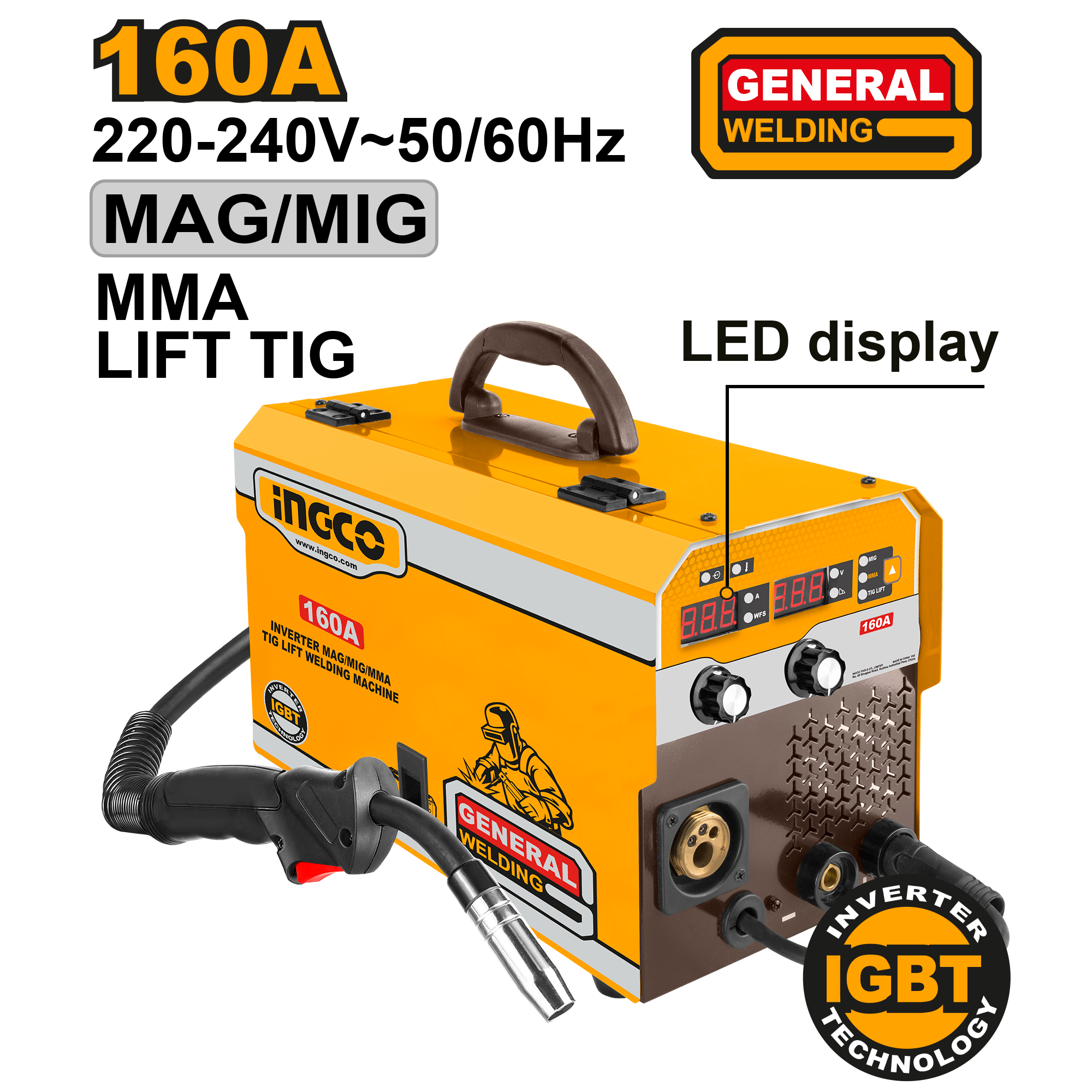 INGCO Mig Welding Machine 160A - ING-MGT1601 Main image