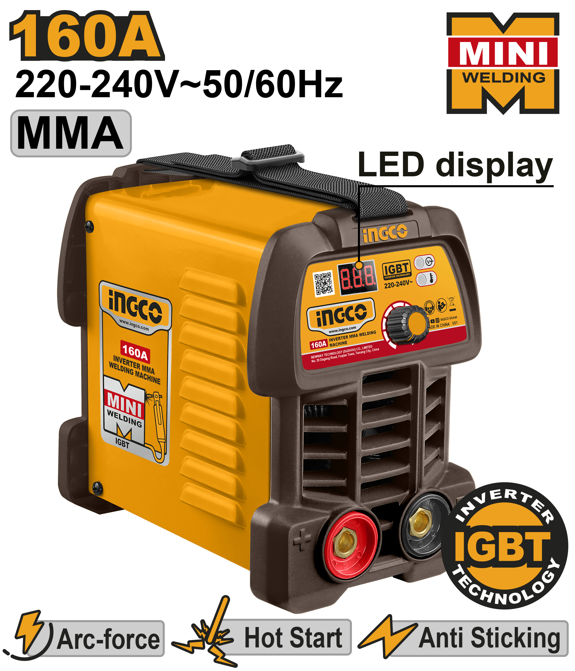 INGCO Inverter MMA Welding Machine - ING-MMA16049 Main image