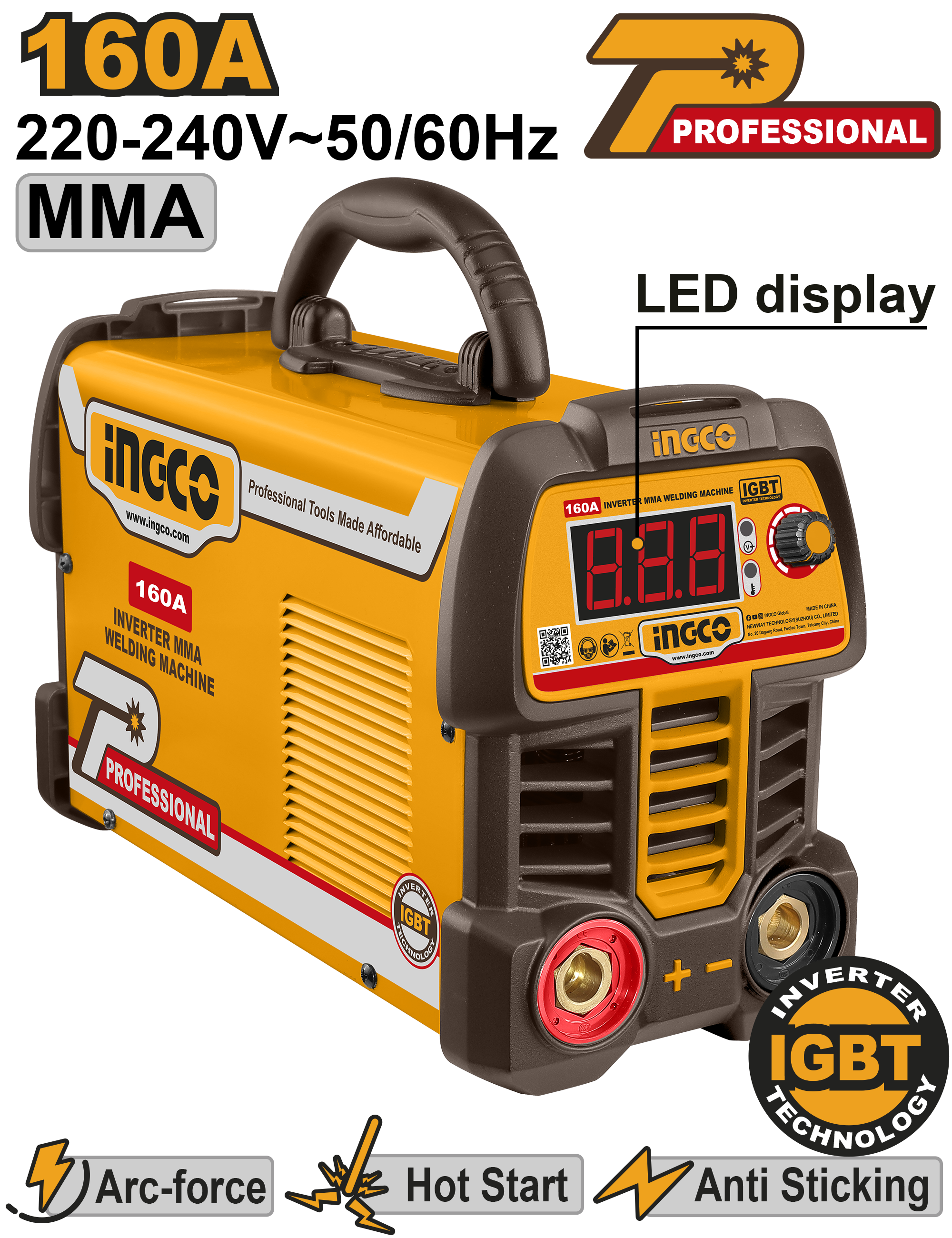 INGCO Inverter MMA Welding Machine - ING-MMA16069