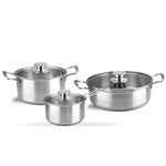 DECAKILA 6PCs Stainless Steel Cookware Set - KMEP049M