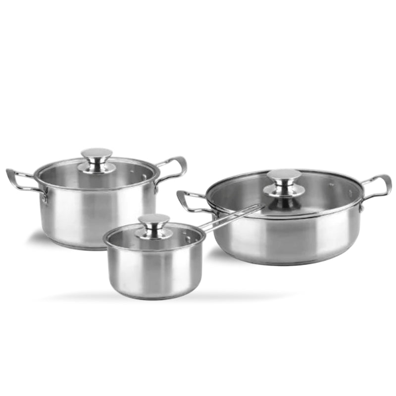 DECAKILA 6PCs Stainless Steel Cookware Set - KMEP049M