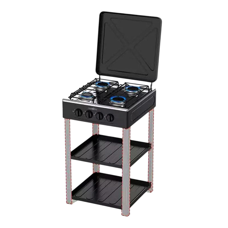 DECAKILA Gas Stove with Shelf + Legs - KMGS018B
