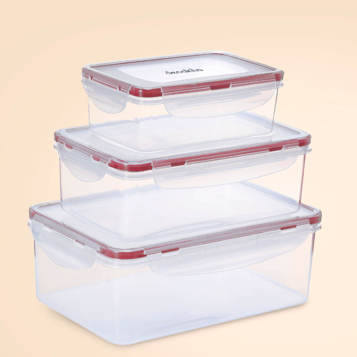 DECAKILA Sealed Food Container Set of 3 - KMTT123W