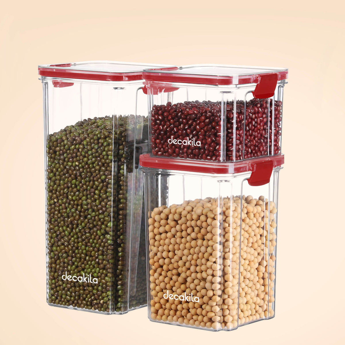 DECAKILA Sealed Food Container Set of 3 - KMTT125W