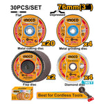 INGCO Cutting and Grinding Disc Set - MCD07630