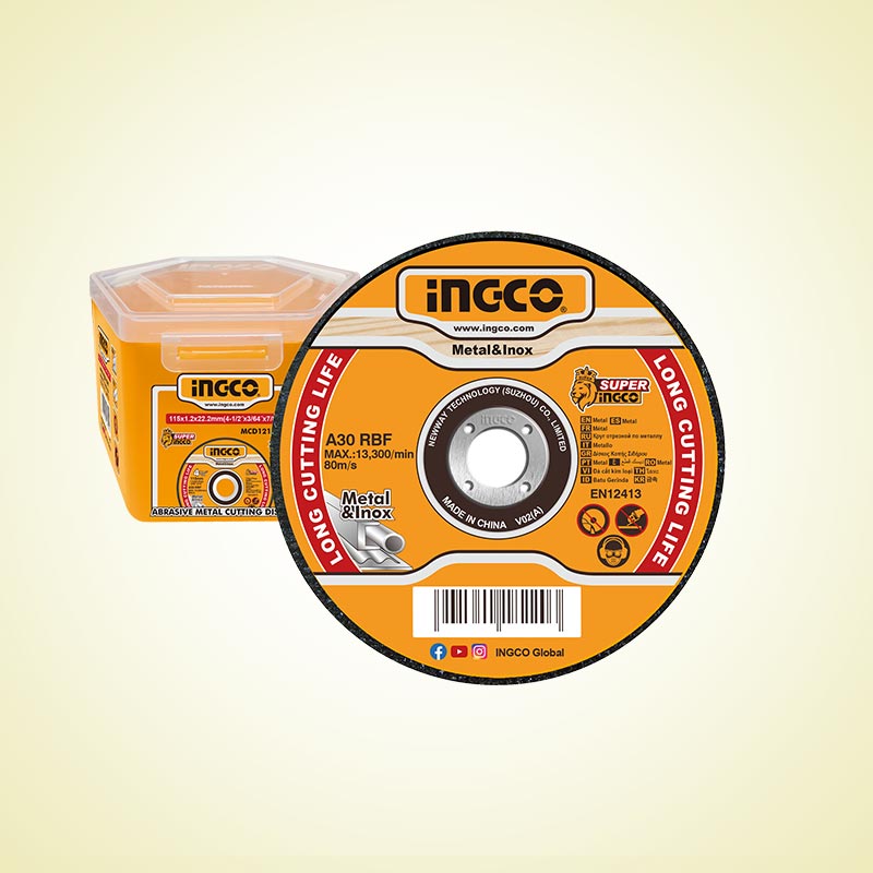 INGCO 50PCs 115x1.2MM Abrasive Metal Cutting Disc Set - MCD1211550