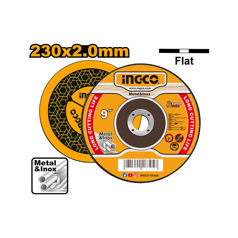INGCO 230x2.0MM Abrasive Metal Cutting Disc - MCD202303