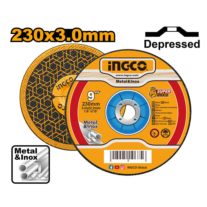 INGCO 230x3.0MM Abrasive Metal Cutting Disc - MCD302301HA