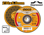 INGCO 230x6.0MM Abrasive Metal Grinding Disc - MGD602301