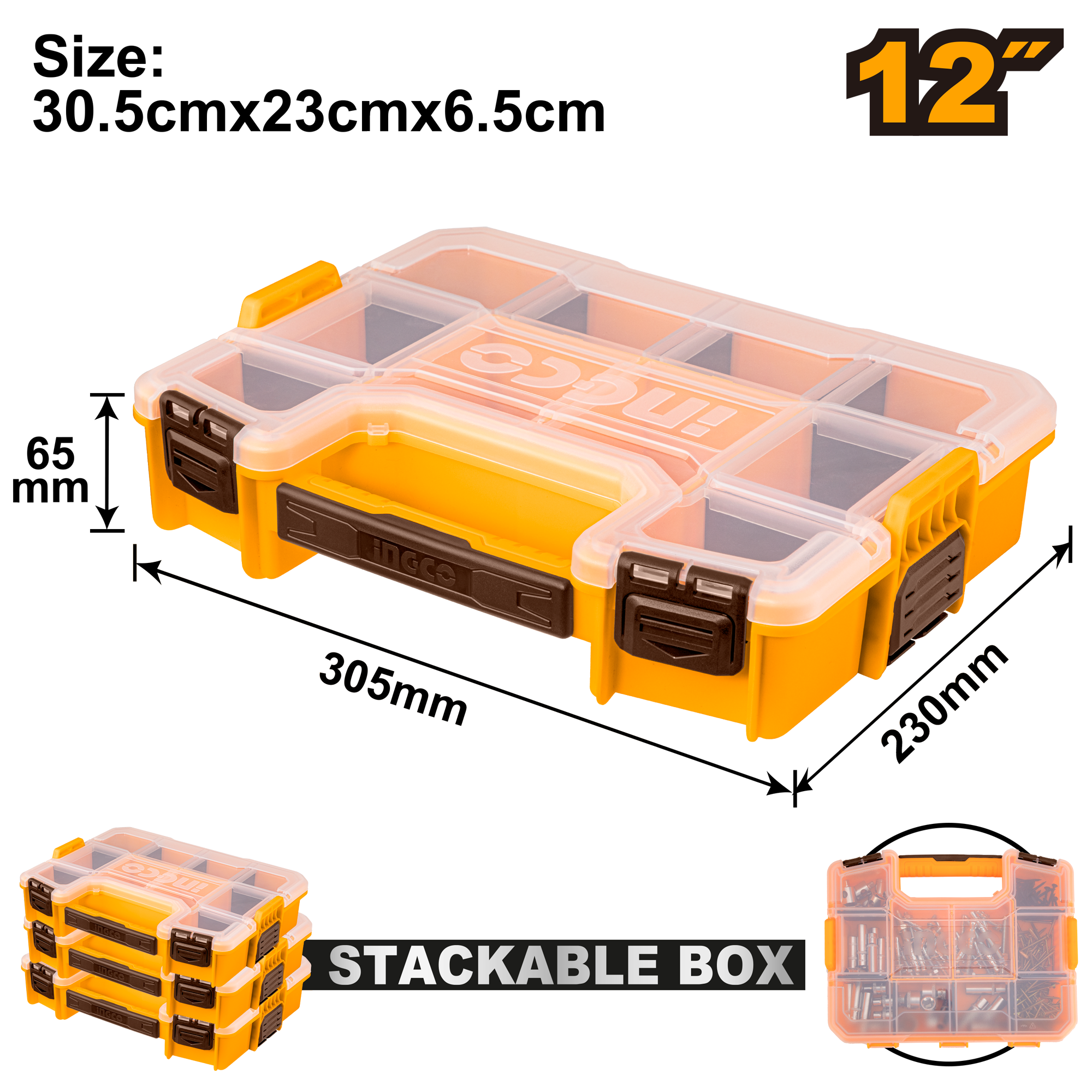 INGCO 12" Plastic Organizer - PBX1211