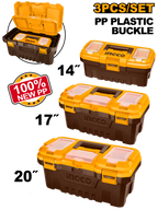 INGCO 3 PCs Plastic Toolboxes Set - PBXK0301