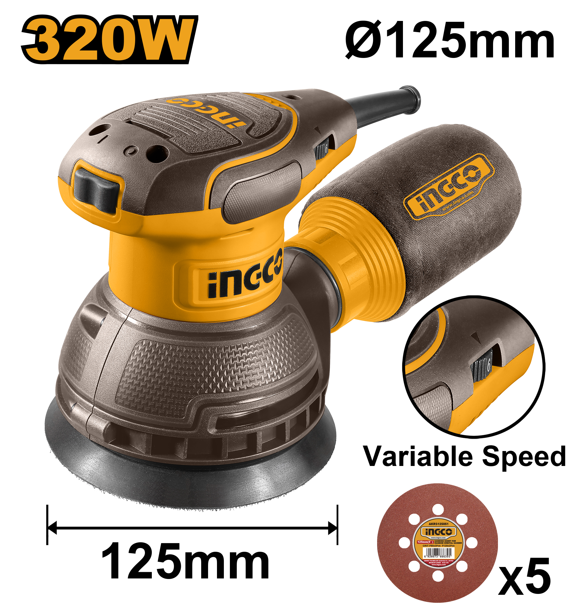 INGCO Rotary Sander - RS3216 Main image