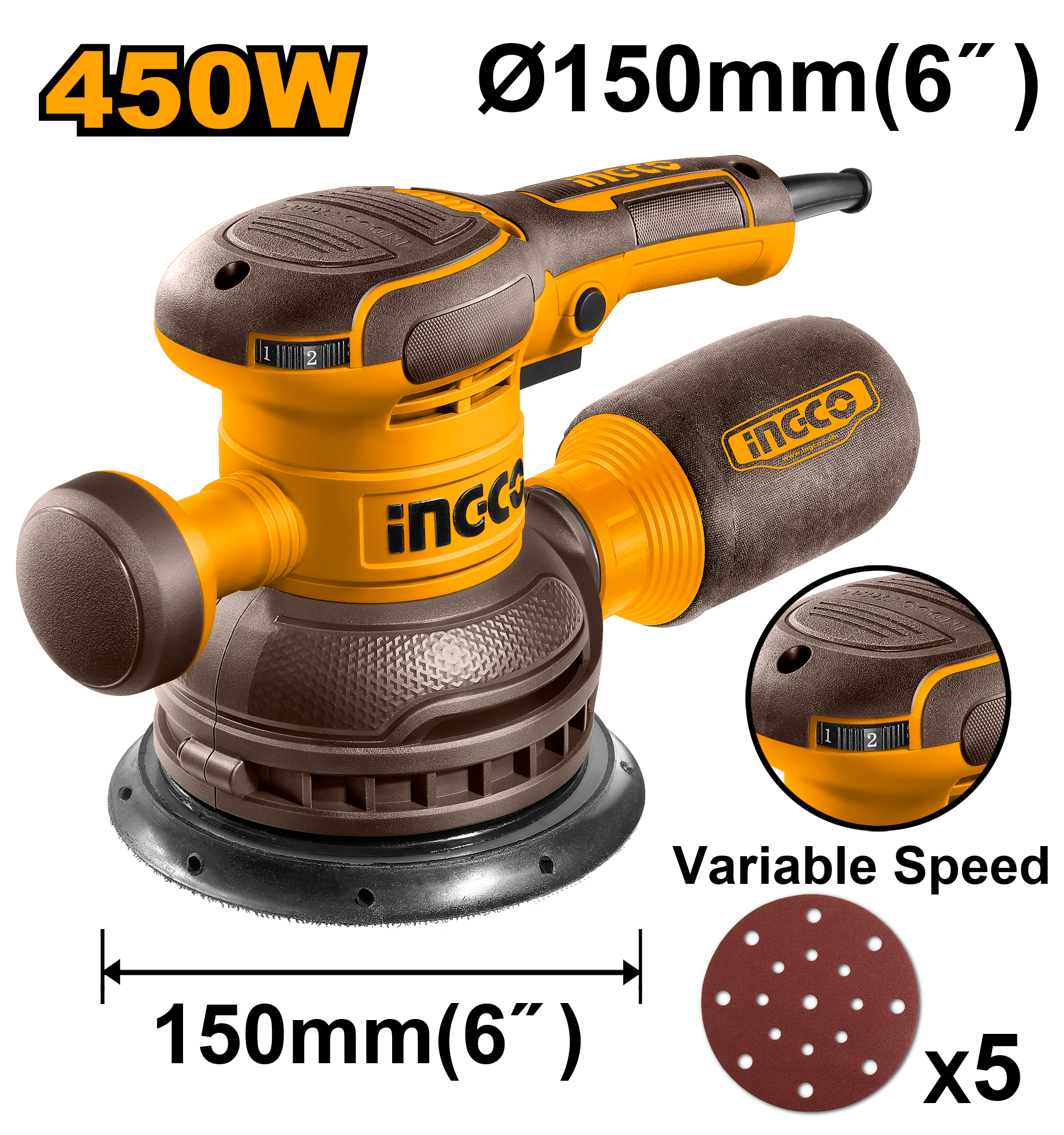 INGCO Rotary Sander - RS4516 Main image