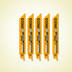 INGCO 150MM (6") 5PCs Reciprocating Saw Blades for Metal - RSB922EF
