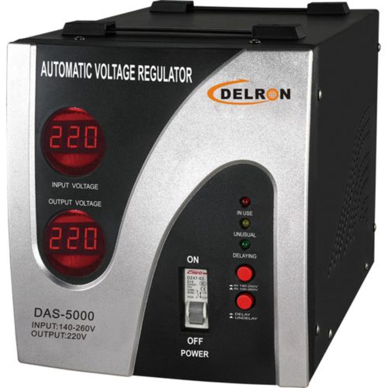 DECAKILA Delron DAS-5000 5000VA Automatic Voltage Regulator/Stabilizers ,Digital Display - Black Digital Display - AVR-5000VA