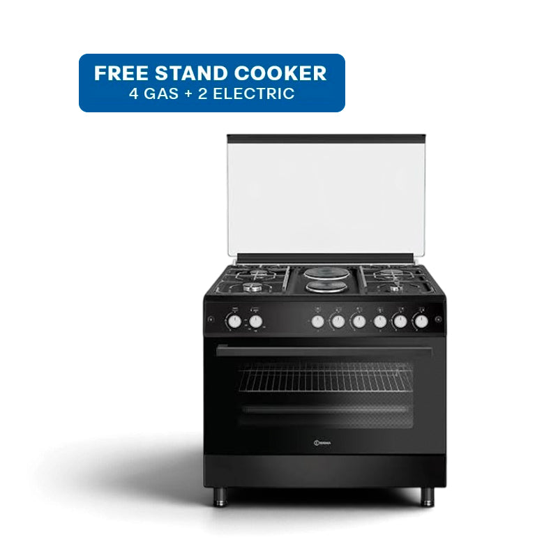 SIGMA Free Stand Cooker 90x60cm 4 Gas + 2 Electric (Silver-Turkish)