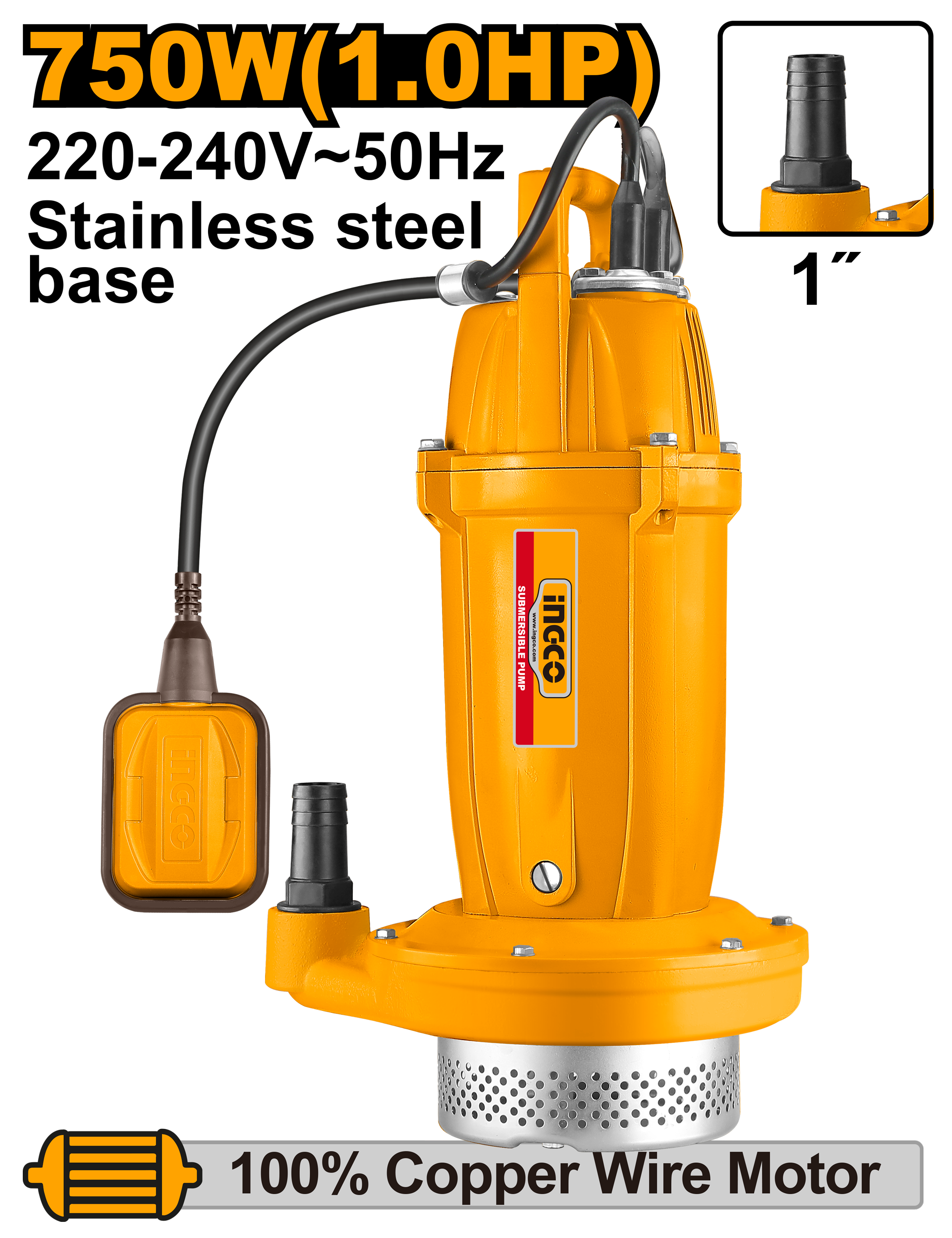 INGCO Submersible Pump - SPC75068