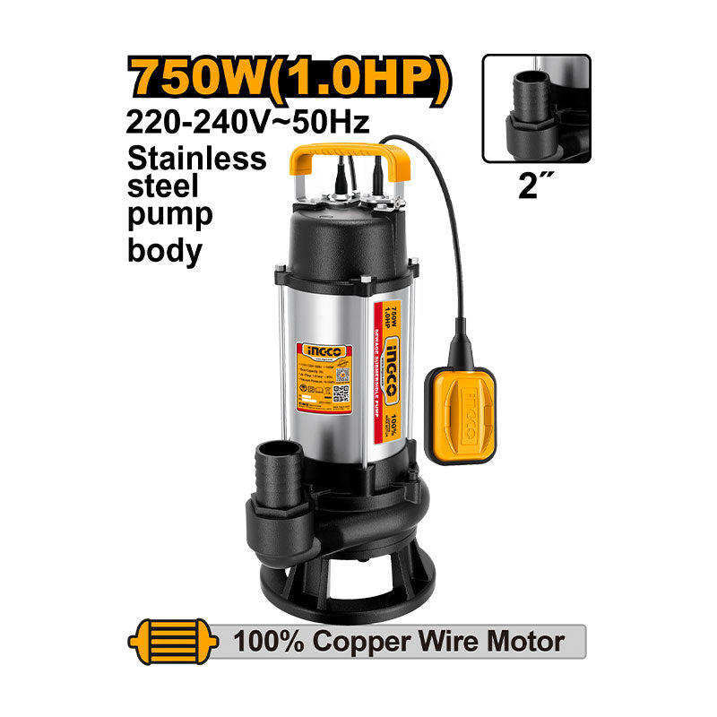 INGCO Sewage Submersible Pump - SPDS75068