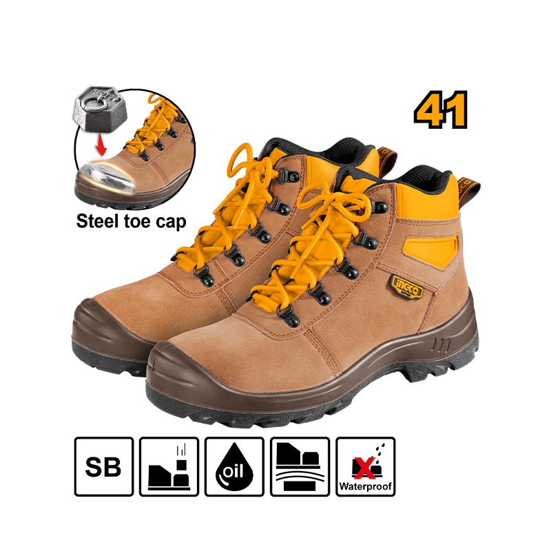 INGCO Steel Toe Cap Safety Boots - SSH02SB.41, 43, 44, 45