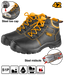 INGCO Steel Toe Cap & Midsole Safety Boots - SSH04S1P.42, 44& 45