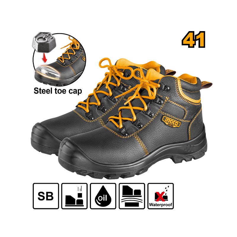 INGCO Steel Toe Cap Safety Boots - SSH04SB.38, 40, 41, 42, 44, 45 & 46