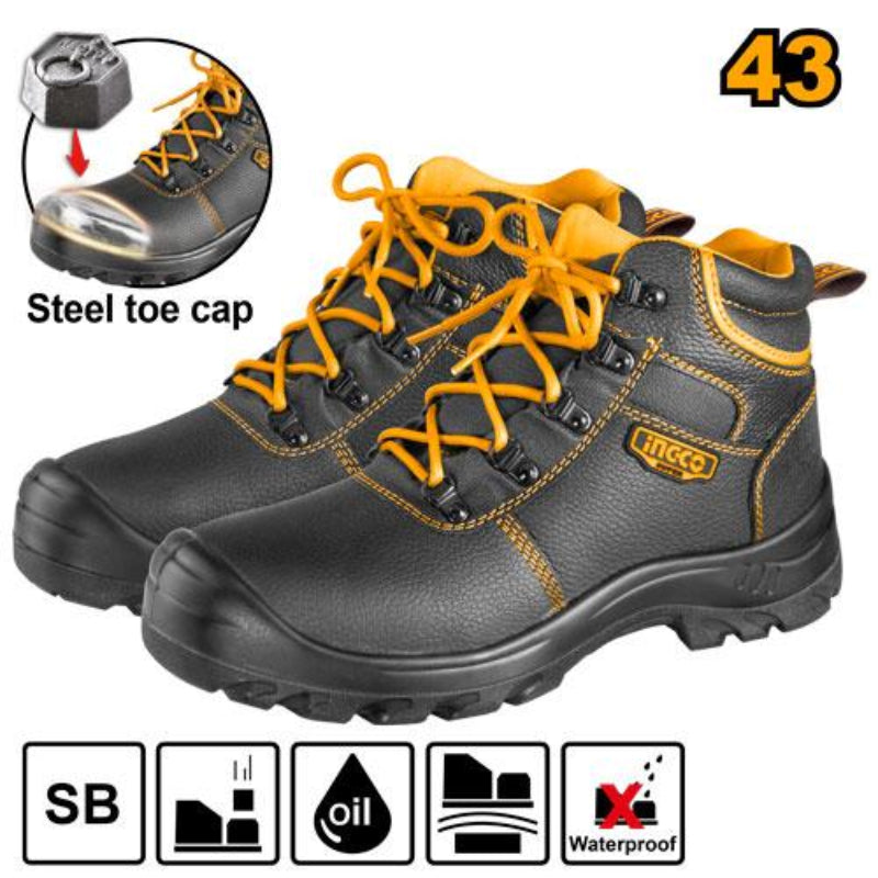 INGCO Steel Toe Cap Safety Boots - SSH04SB.38, 40, 41, 42, 44, 45 & 46