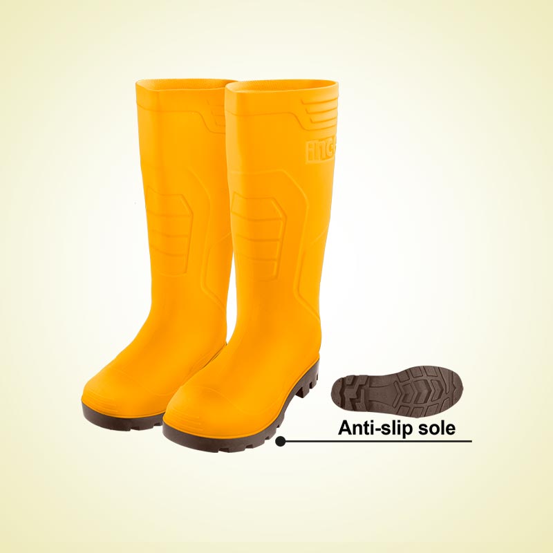 INGCO 100% New PVC, Anti-Slip Sole, 37CM Rain Boots - SSH092L SIZES 39, 40, 41, 42, 43, 44, 45, 46