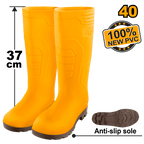 INGCO 100% New PVC, Anti-Slip Sole, 37CM Rain Boots - SSH092L SIZES 39, 40, 41, 42, 43, 44, 45, 46
