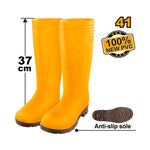 INGCO 100% New PVC, Anti-Slip Sole, 37CM Rain Boots - SSH092L SIZES 39, 40, 41, 42, 43, 44, 45, 46