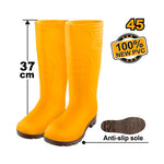 INGCO 100% New PVC, Anti-Slip Sole, 37CM Rain Boots - SSH092L SIZES 39, 40, 41, 42, 43, 44, 45, 46