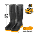 INGCO 100% New PVC, Anti-Slip Sole, 37CM Rain Boots - SSH092LYB SIZES 39, 41, 42, 43, 44, 45, 46