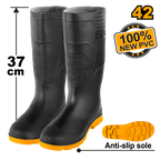 INGCO 100% New PVC, Anti-Slip Sole, 37CM Rain Boots - SSH092LYB SIZES 39, 41, 42, 43, 44, 45, 46
