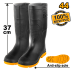 INGCO 100% New PVC, Anti-Slip Sole, 37CM Rain Boots - SSH092LYB SIZES 39, 41, 42, 43, 44, 45, 46