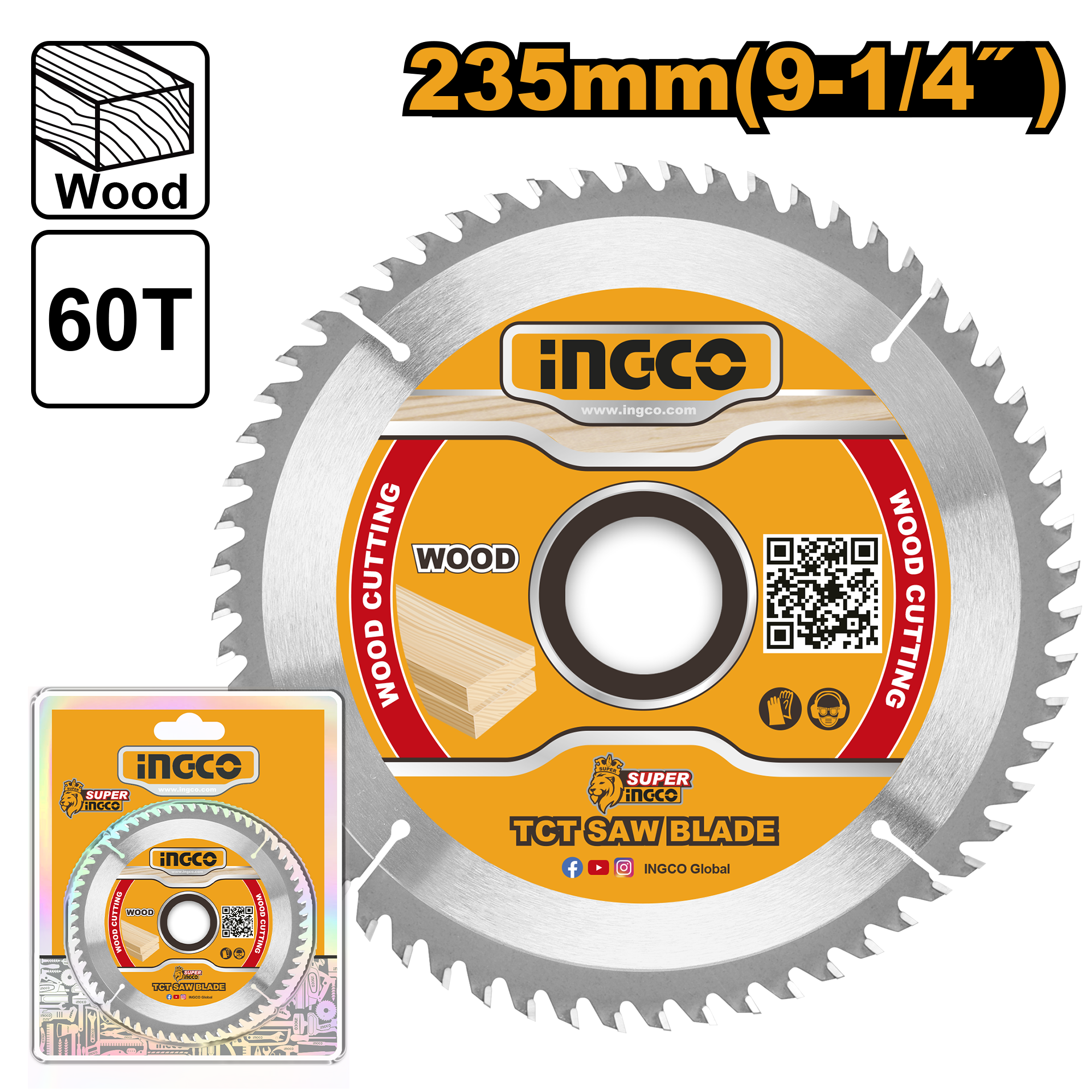 INGCO 235MM (9-1/4") TCT Saw Blade - TSB123523 Main image