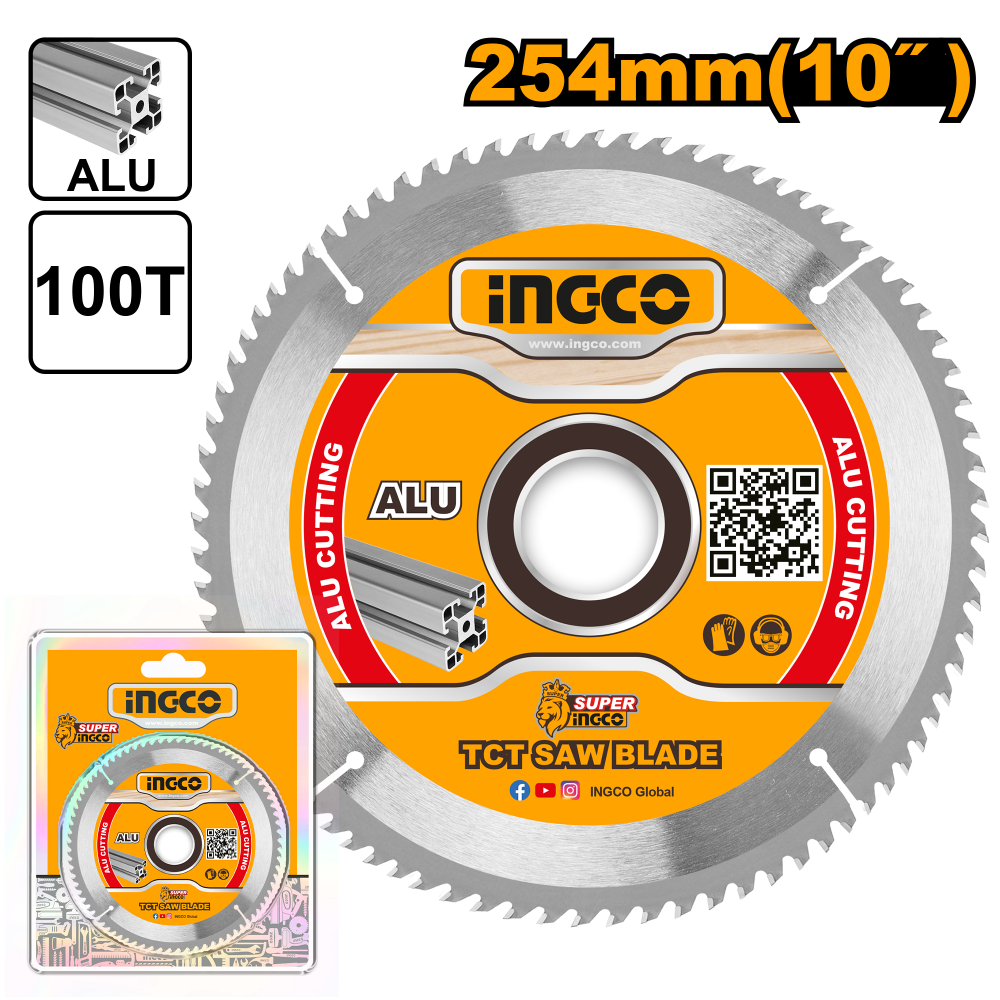 INGCO 254MM (10") TCT Saw Blade for Aluminum - TSB3254210 Main image