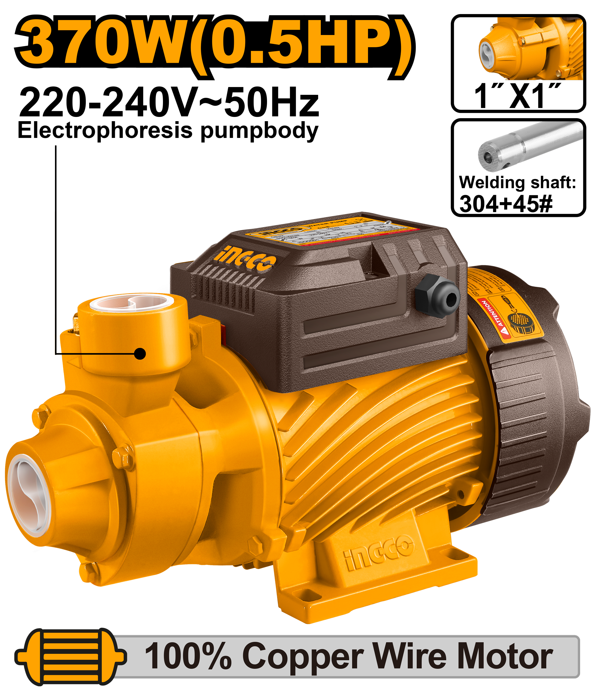 INGCO Water Pump - VPM37068