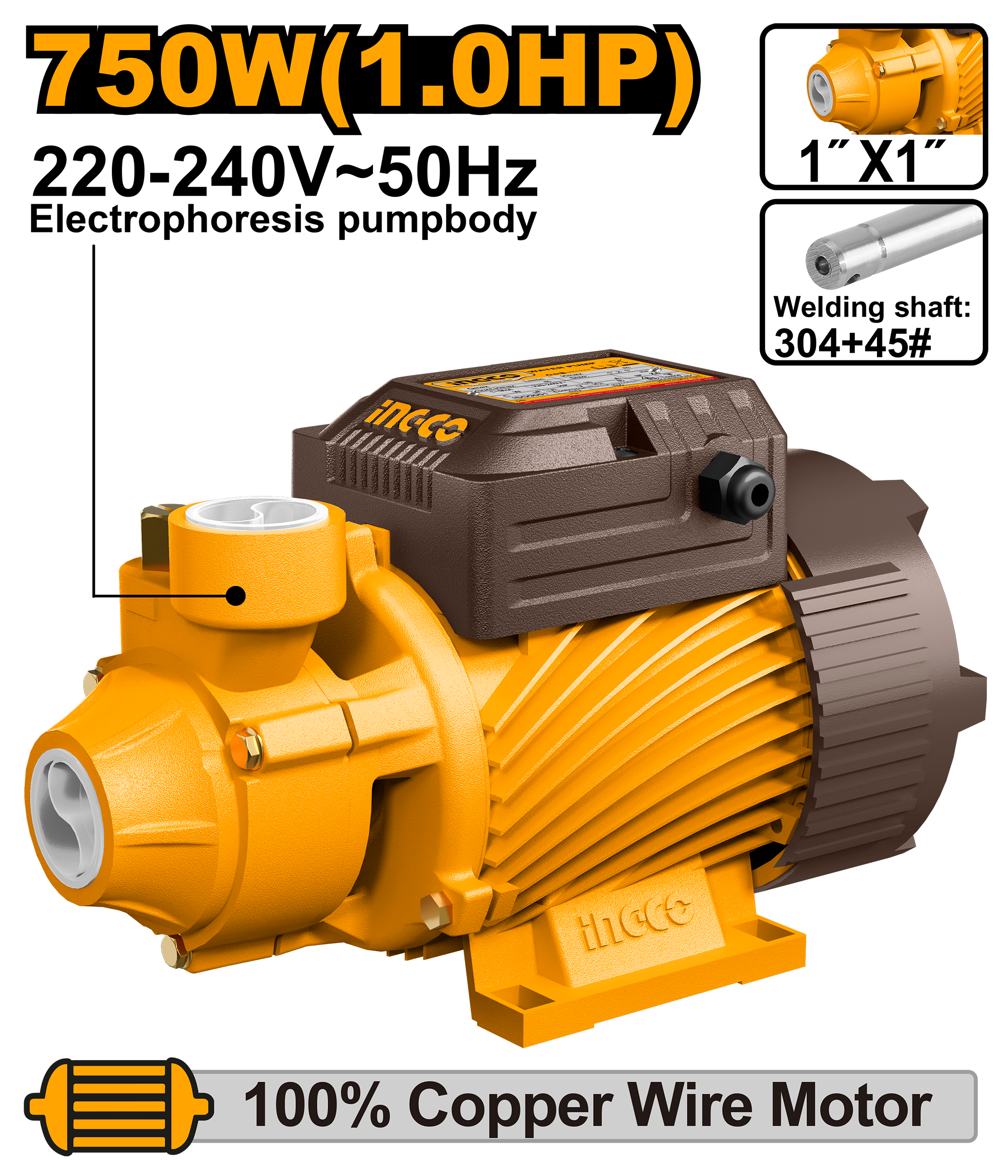 INGCO Water Pump - VPM75068