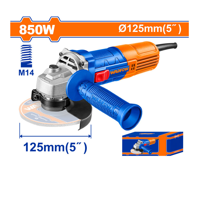 WADFOW 850W, 125MM (5") Angle Grinder - WAG15851