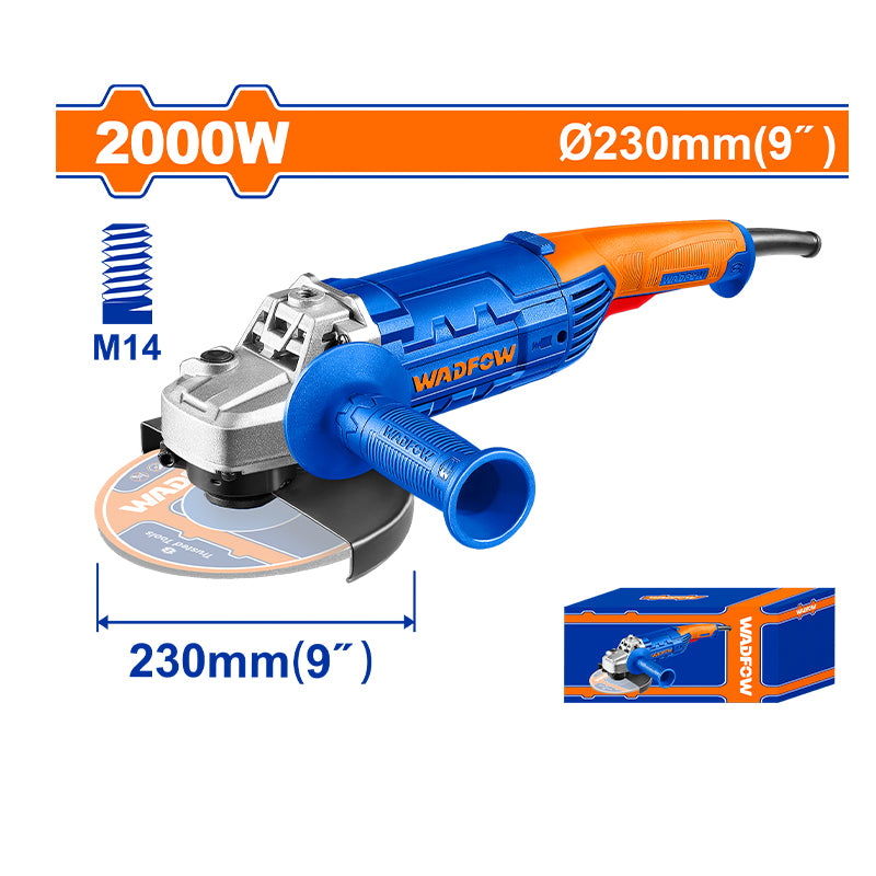 WADFOW 2000W, 230MM (9") Angle Grinder - WAG852001