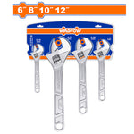 WADFOW 6", 8, 10", 12" 4 PCs Adjustable Wrench Set - WAW174K