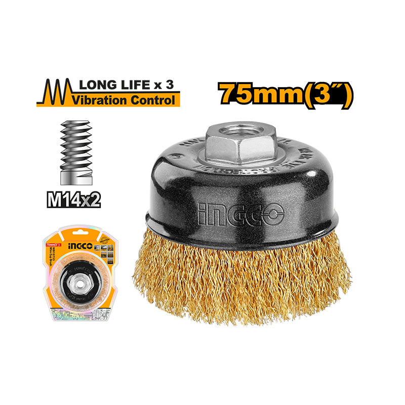 INGCO 75MM (3") Wire Cup Brush - WB10755