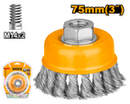INGCO 75MM (3") Wire Cup Brush - WB20751