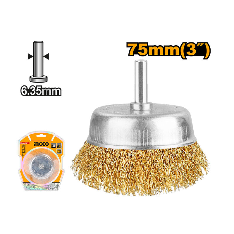 INGCO 75MM (3") Wire Cup Brush - WB30751