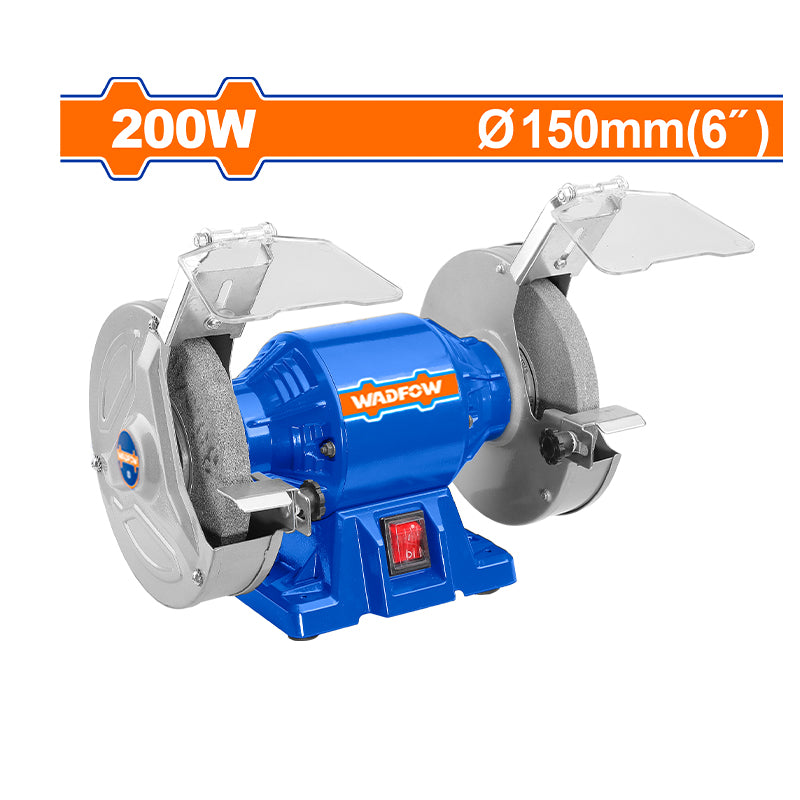 WADFOW 200W, 150MM (6') Bench Grinder - WBG1A1501