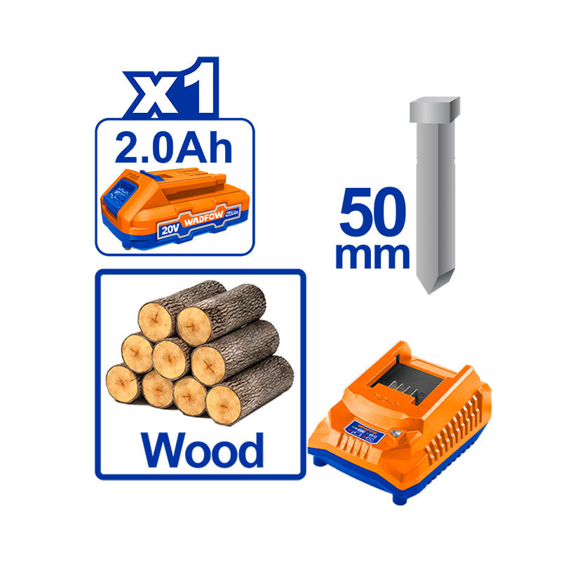 WADFOW 50MM Cordless Brad Nailer - WBJ2308
